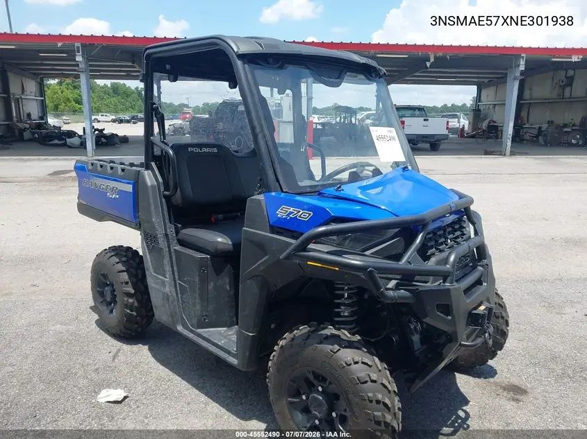 2022 Polaris Ranger Sp 570 Premium VIN: 3NSMAE57XNE301938 Lot: 45552490