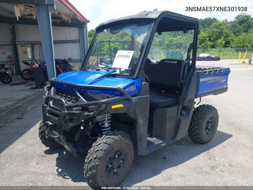2022 Polaris Ranger Sp 570 Premium VIN: 3NSMAE57XNE301938 Lot: 45552490