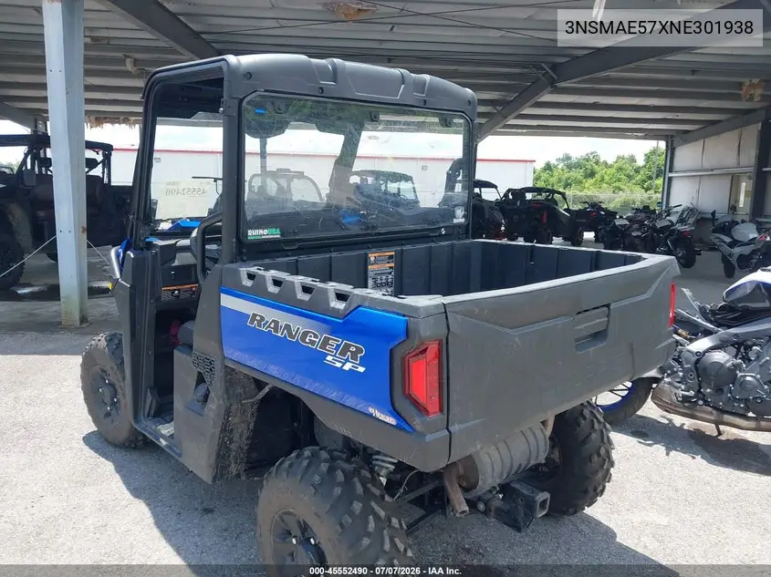 2022 Polaris Ranger Sp 570 Premium VIN: 3NSMAE57XNE301938 Lot: 45552490