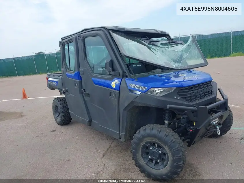 2022 Polaris Ranger Crew 1000 Premium VIN: 4XAT6E995N8004605 Lot: 45576864