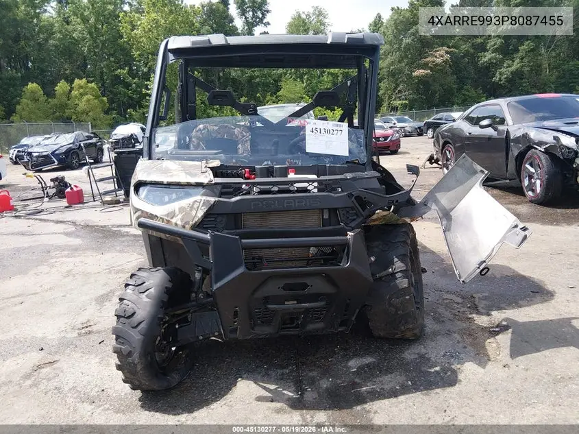2023 Polaris Ranger Xp 1000 Premium VIN: 4XARRE993P8087455 Lot: 45130277