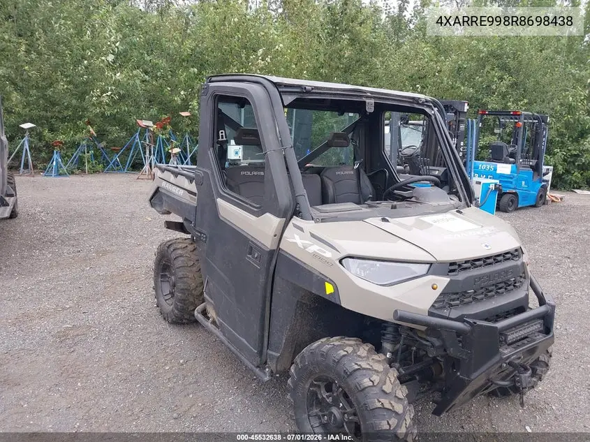 2024 Polaris Ranger Xp 1000 Premium VIN: 4XARRE998R8698438 Lot: 45532638