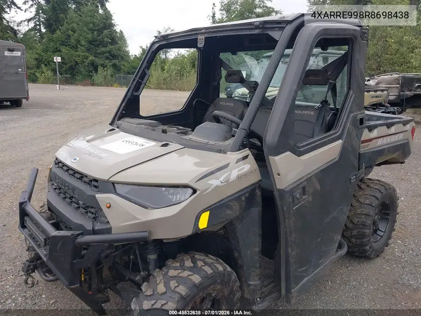 2024 Polaris Ranger Xp 1000 Premium VIN: 4XARRE998R8698438 Lot: 45532638