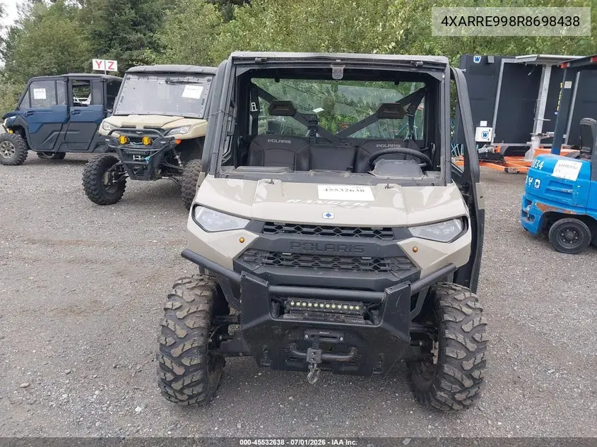 2024 Polaris Ranger Xp 1000 Premium VIN: 4XARRE998R8698438 Lot: 45532638