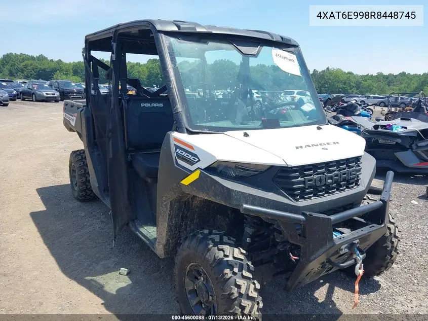 2024 Polaris Ranger Crew 1000 Premium VIN: 4XAT6E998R8448745 Lot: 45600088