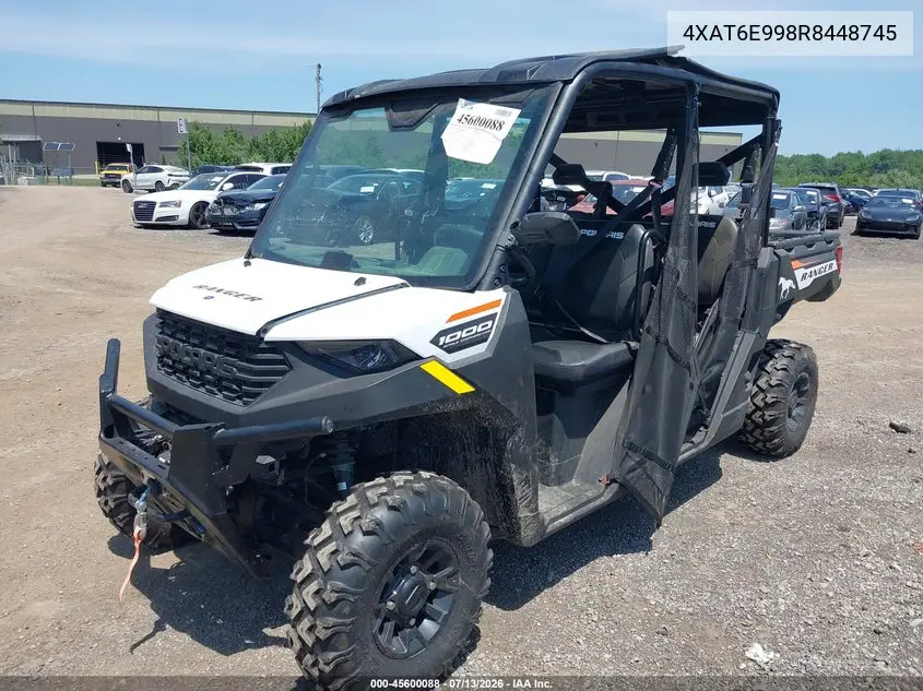 2024 Polaris Ranger Crew 1000 Premium VIN: 4XAT6E998R8448745 Lot: 45600088
