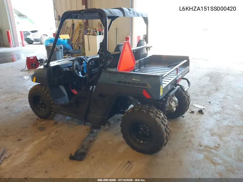2025 Polaris Ranger 150 VIN: L6KHZA151SS000420 Lot: 45616266