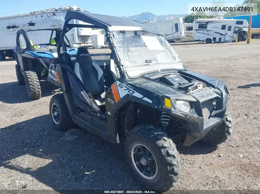 2013 Polaris Rzr 570 Eps VIN: 4XAVH6EA4DB147491 Lot: 45278667