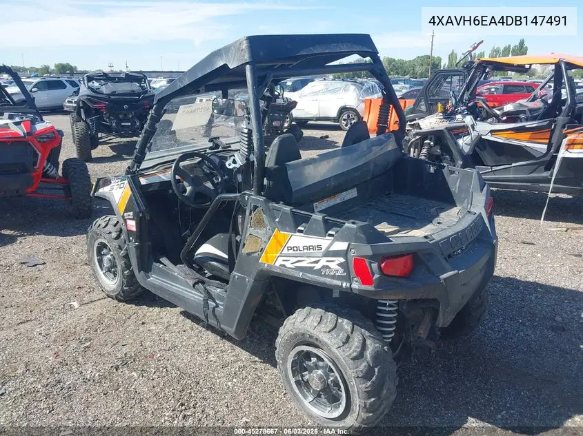 2013 Polaris Rzr 570 Eps VIN: 4XAVH6EA4DB147491 Lot: 45278667