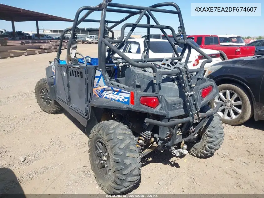 2013 Polaris Rzr 4 800 Eps VIN: 4XAXE7EA2DF674607 Lot: 45298713