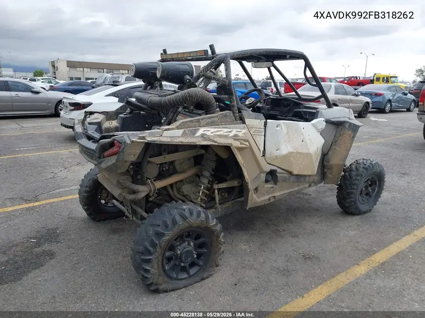 2015 Polaris Rzr Xp 1000 Eps VIN: 4XAVDK992FB318262 Lot: 45228138