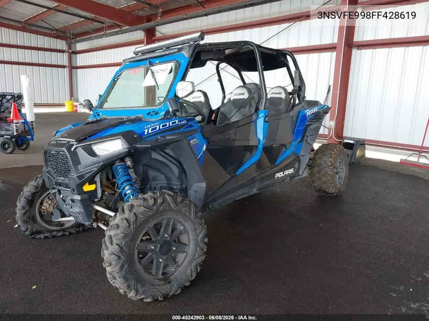 2015 Polaris Rzr Xp 4 1000 Eps VIN: 3NSVFE998FF428619 Lot: 45242903