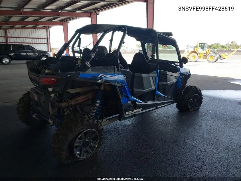 2015 Polaris Rzr Xp 4 1000 Eps VIN: 3NSVFE998FF428619 Lot: 45242903