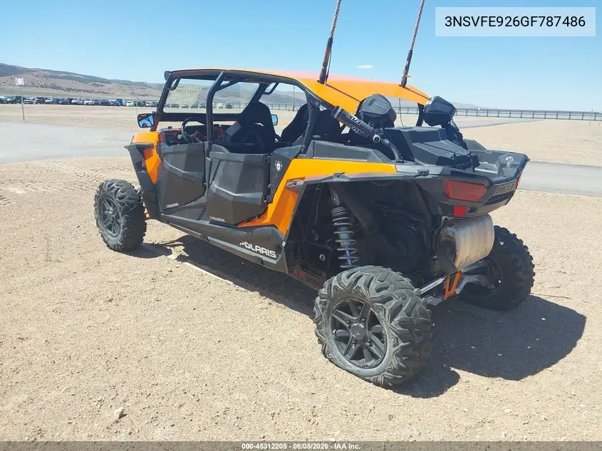 2016 Polaris Rzr Xp 4 Turbo Eps VIN: 3NSVFE926GF787486 Lot: 45312205