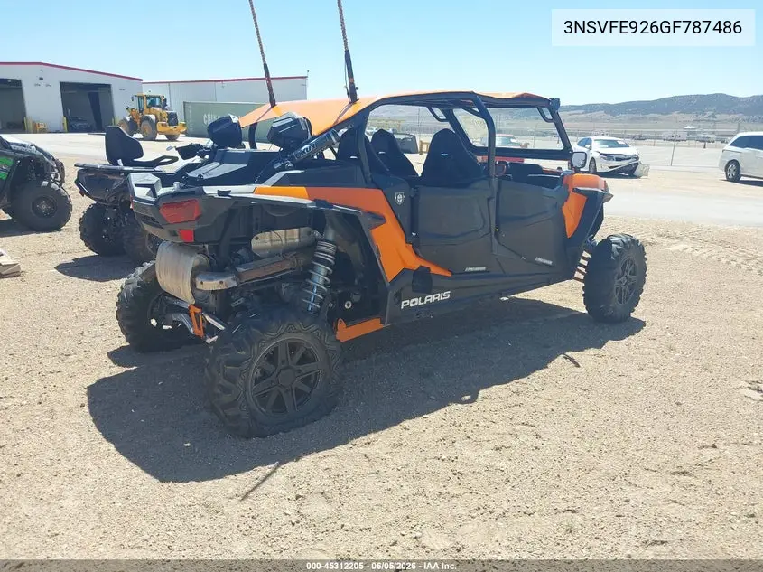 2016 Polaris Rzr Xp 4 Turbo Eps VIN: 3NSVFE926GF787486 Lot: 45312205