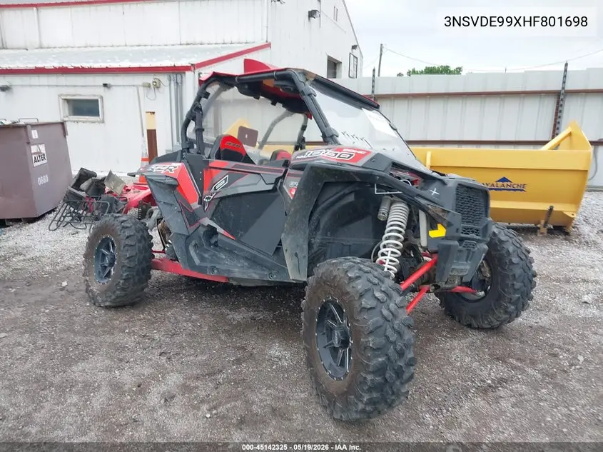 2017 Polaris Rzr Xp 1000 Eps VIN: 3NSVDE99XHF801698 Lot: 45142325
