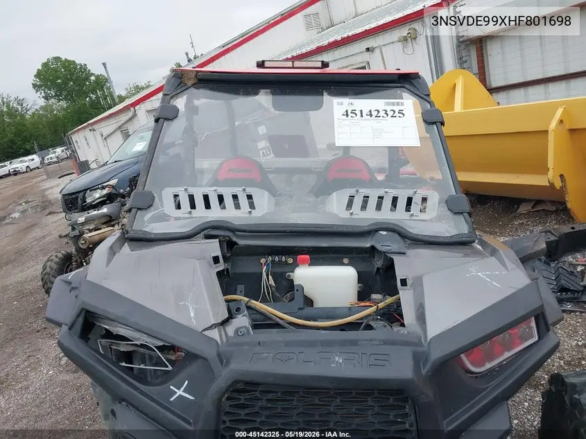 2017 Polaris Rzr Xp 1000 Eps VIN: 3NSVDE99XHF801698 Lot: 45142325