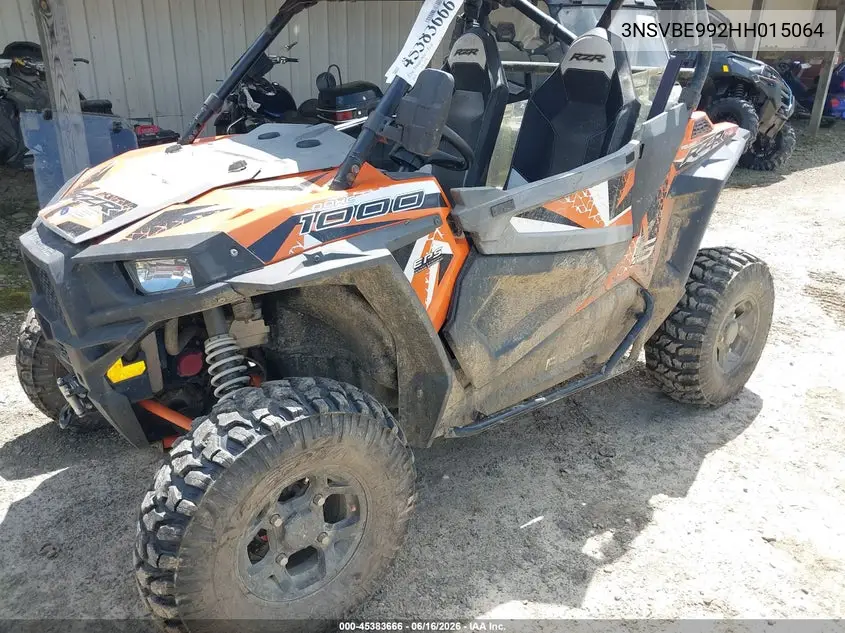 2017 Polaris Rzr S 1000 Eps VIN: 3NSVBE992HH015064 Lot: 45383666