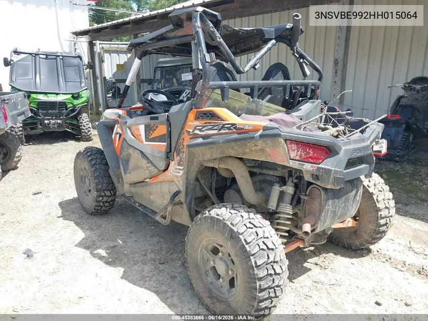 2017 Polaris Rzr S 1000 Eps VIN: 3NSVBE992HH015064 Lot: 45383666