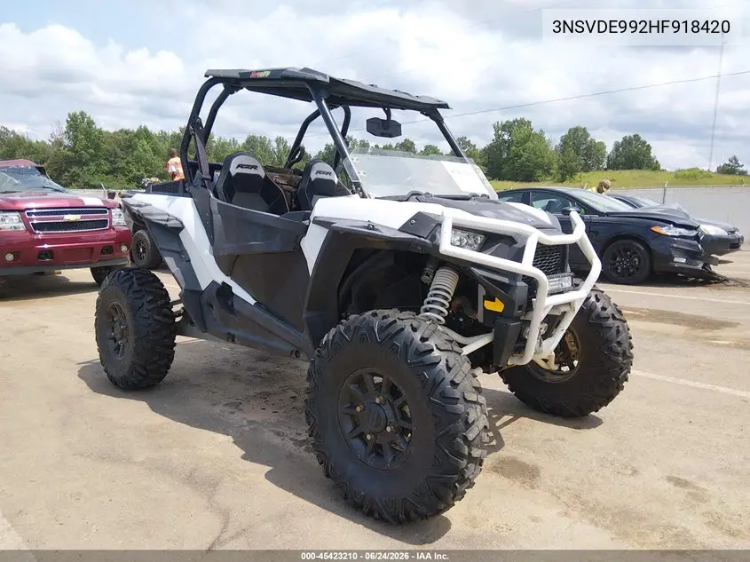2017 Polaris Rzr Xp 1000 Eps VIN: 3NSVDE992HF918420 Lot: 45423210