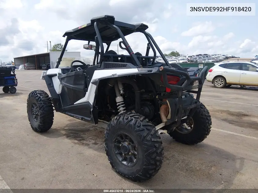 2017 Polaris Rzr Xp 1000 Eps VIN: 3NSVDE992HF918420 Lot: 45423210