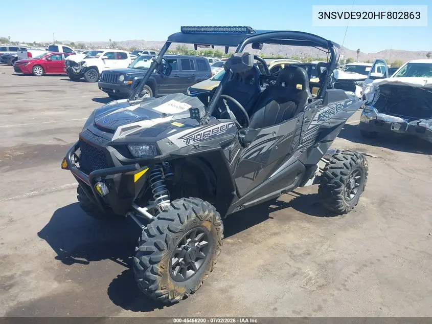 2017 Polaris Rzr Xp Turbo Eps VIN: 3NSVDE920HF802863 Lot: 45456200