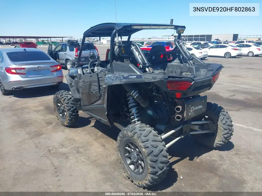 2017 Polaris Rzr Xp Turbo Eps VIN: 3NSVDE920HF802863 Lot: 45456200