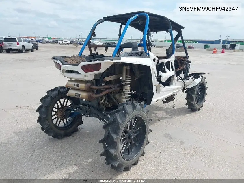 2017 Polaris Rzr Xp 4 1000 Eps Hg Lift Ed VIN: 3NSVFM990HF942347 Lot: 45459623