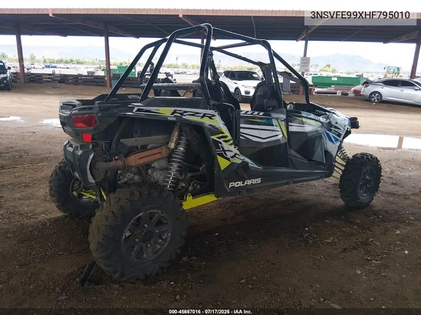 2017 Polaris Rzr Xp 4 1000 Eps VIN: 3NSVFE99XHF795010 Lot: 45667016