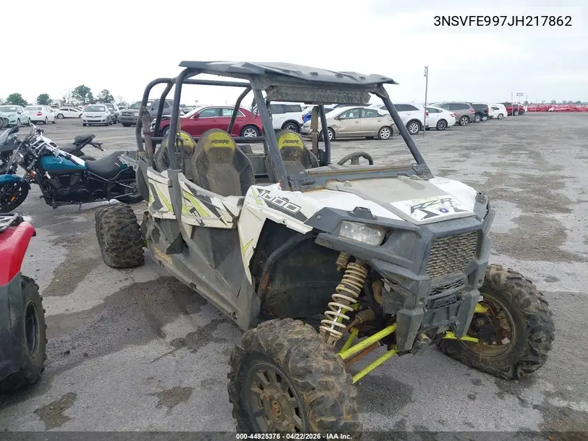 2018 Polaris Rzr Xp 4 1000 Eps VIN: 3NSVFE997JH217862 Lot: 44925376