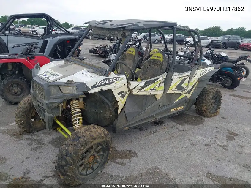 2018 Polaris Rzr Xp 4 1000 Eps VIN: 3NSVFE997JH217862 Lot: 44925376