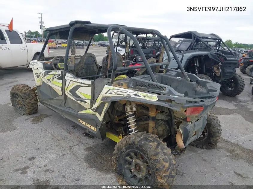 2018 Polaris Rzr Xp 4 1000 Eps VIN: 3NSVFE997JH217862 Lot: 44925376