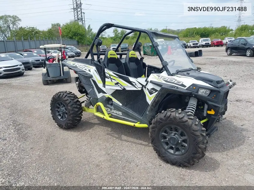 2018 Polaris Rzr Xp 1000 Eps VIN: 3NSVDE990JF231488 Lot: 45013648