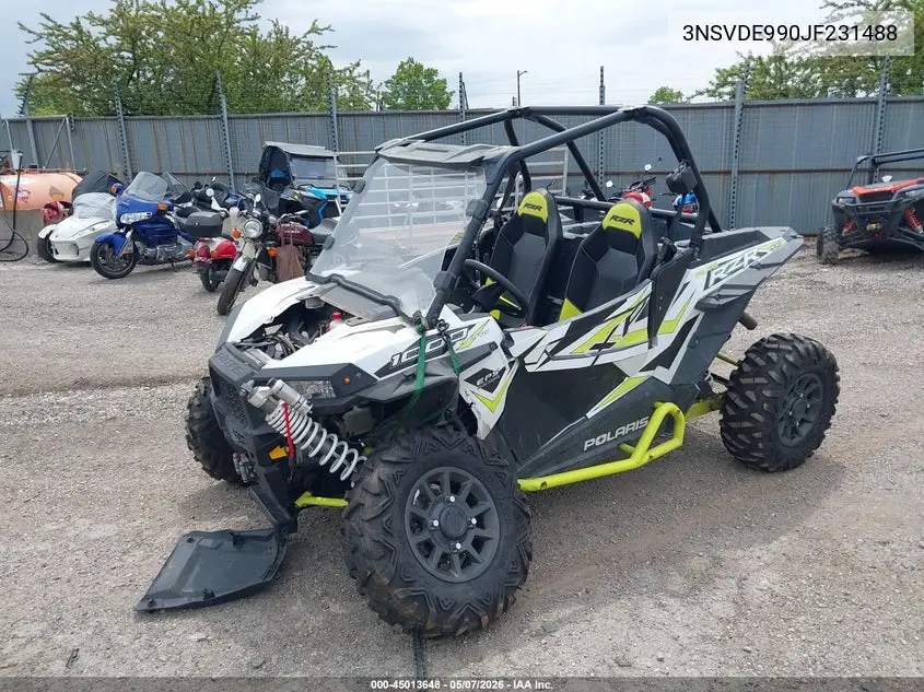 2018 Polaris Rzr Xp 1000 Eps VIN: 3NSVDE990JF231488 Lot: 45013648