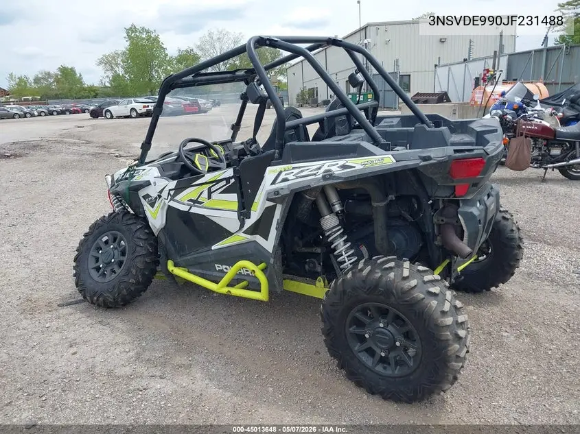 2018 Polaris Rzr Xp 1000 Eps VIN: 3NSVDE990JF231488 Lot: 45013648