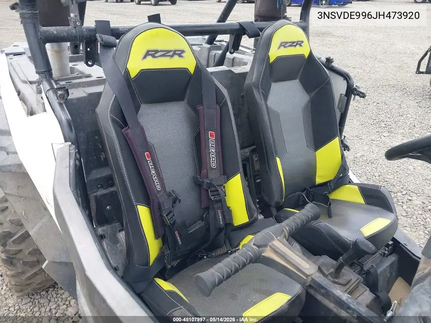 2018 Polaris Rzr Xp 1000 Eps VIN: 3NSVDE996JH473920 Lot: 45107997