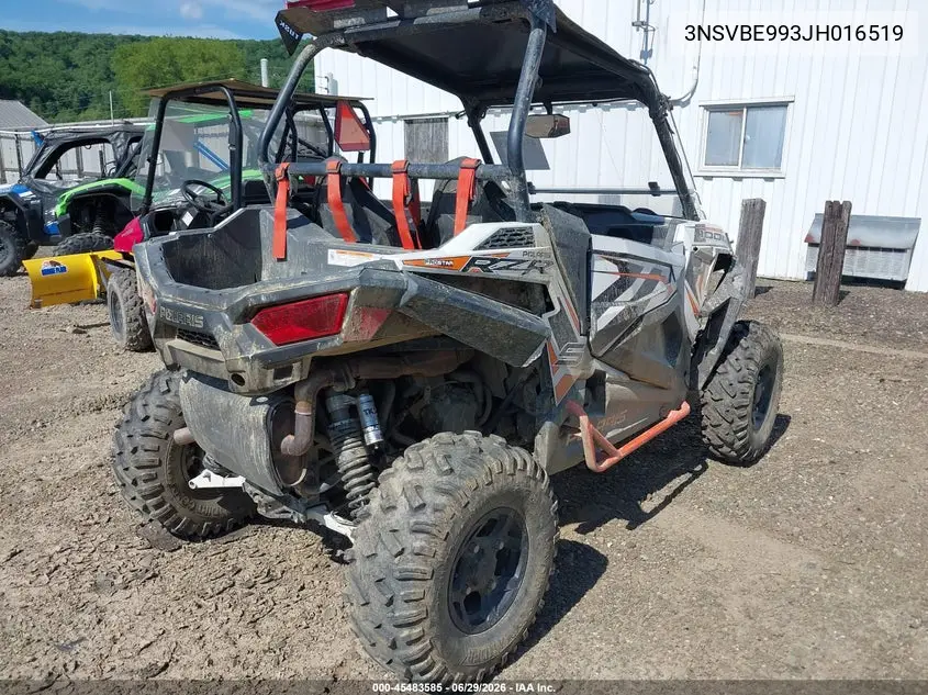 2018 Polaris Rzr S 1000 Eps VIN: 3NSVBE993JH016519 Lot: 45483585