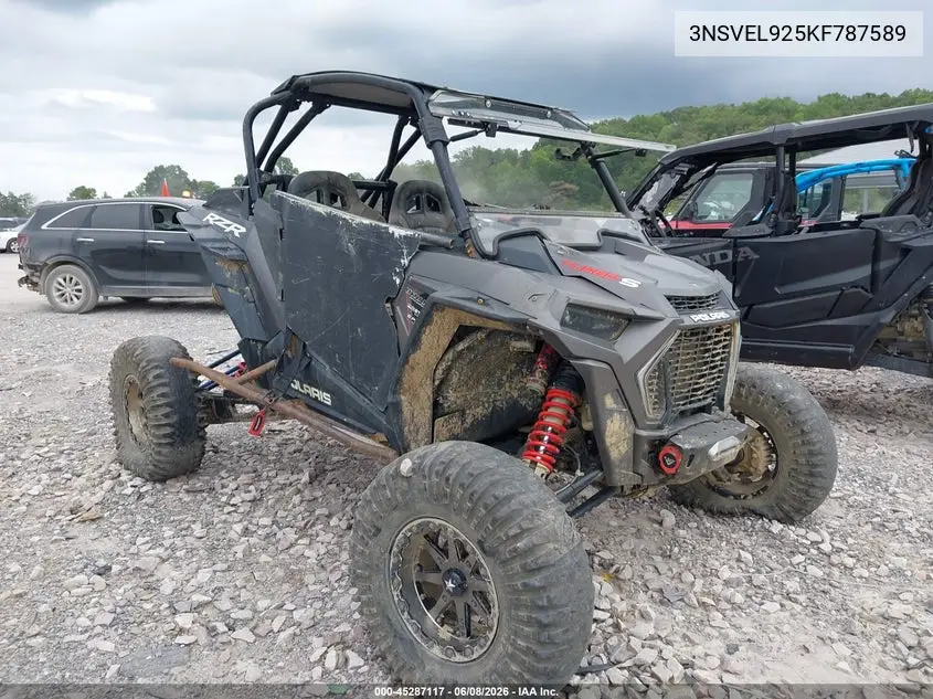 2019 Polaris Rzr Xp Turbo S VIN: 3NSVEL925KF787589 Lot: 45287117