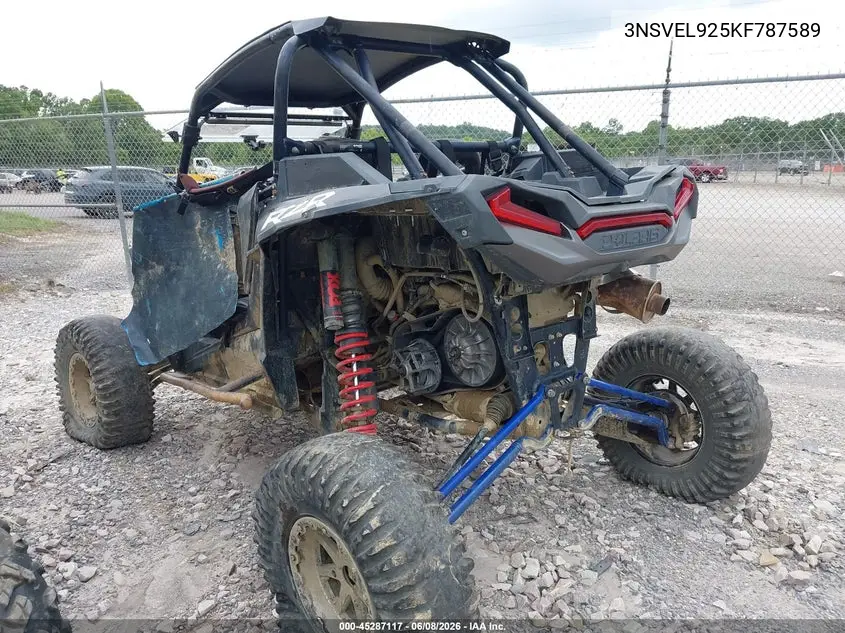 2019 Polaris Rzr Xp Turbo S VIN: 3NSVEL925KF787589 Lot: 45287117