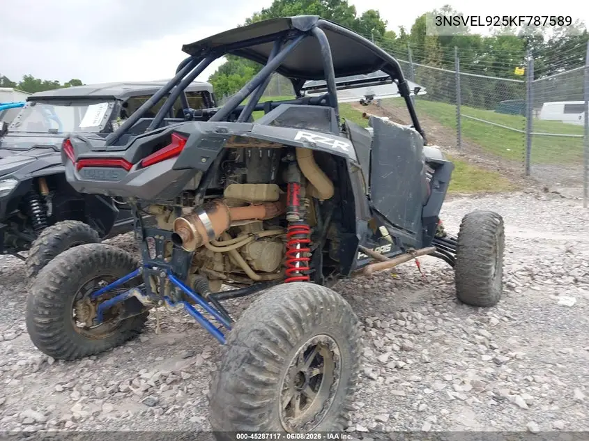 2019 Polaris Rzr Xp Turbo S VIN: 3NSVEL925KF787589 Lot: 45287117