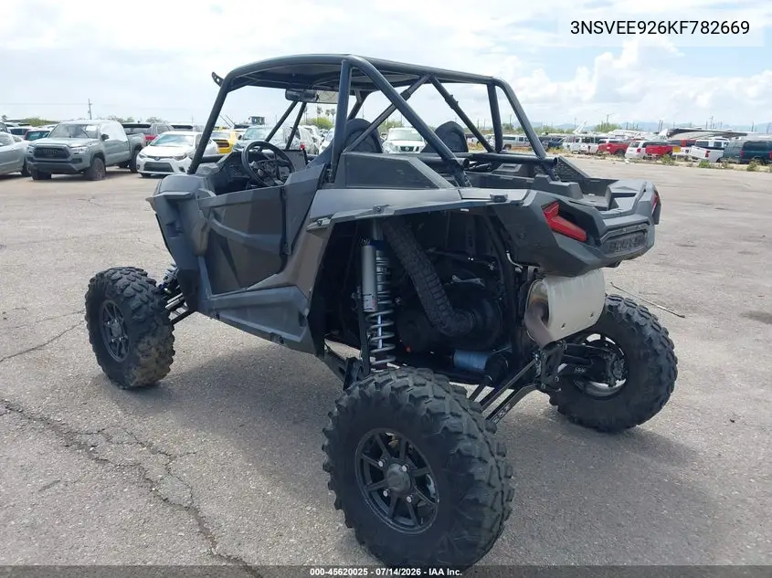 2019 Polaris Rzr Xp Turbo S Velocity VIN: 3NSVEE926KF782669 Lot: 45620025