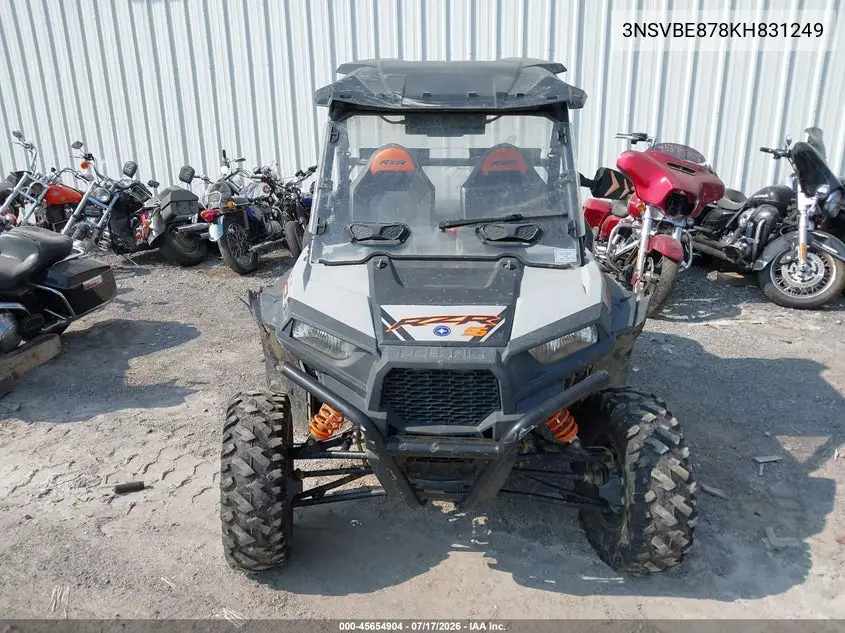2019 Polaris Rzr S 900 Eps VIN: 3NSVBE878KH831249 Lot: 45654904