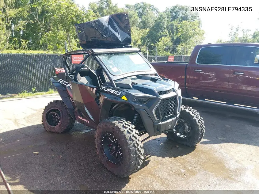 2020 Polaris Rzr Xp Turbo VIN: 3NSNAE928LF794335 Lot: 45187779