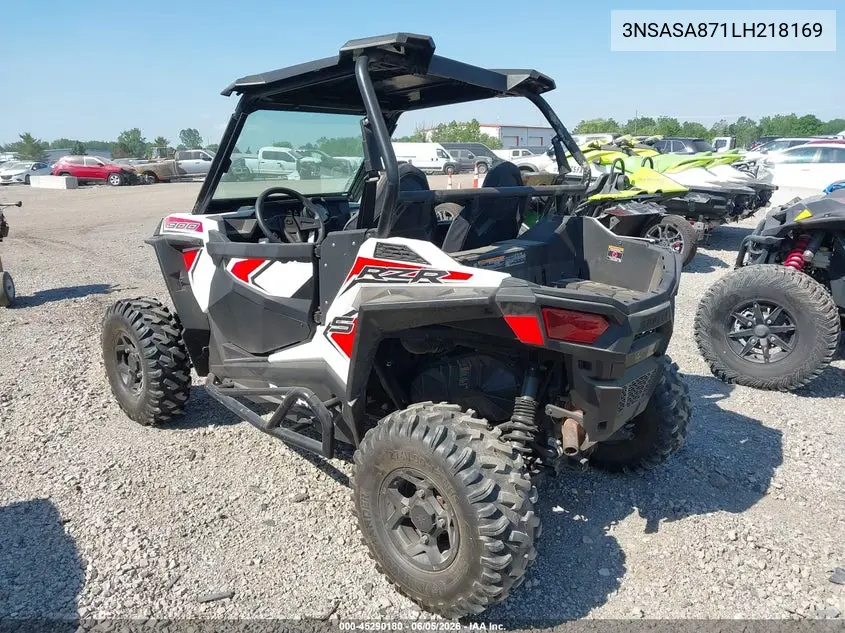 2020 Polaris Rzr S 900 VIN: 3NSASA871LH218169 Lot: 45290180