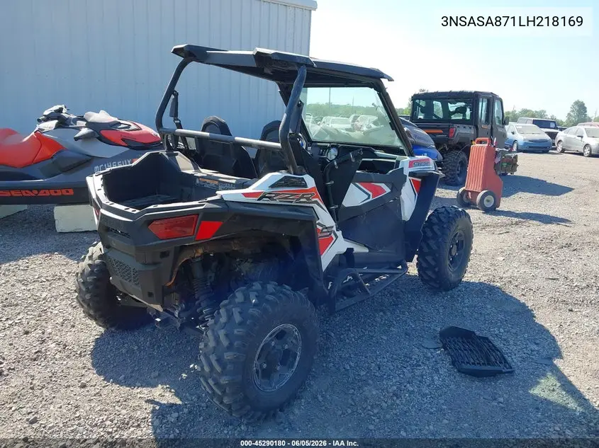 2020 Polaris Rzr S 900 VIN: 3NSASA871LH218169 Lot: 45290180