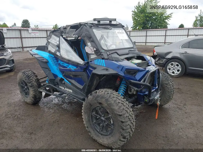 2020 Polaris Rzr Xp Turbo S Velocity VIN: 3NSPAG929LG165858 Lot: 45306381