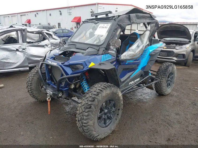 2020 Polaris Rzr Xp Turbo S Velocity VIN: 3NSPAG929LG165858 Lot: 45306381