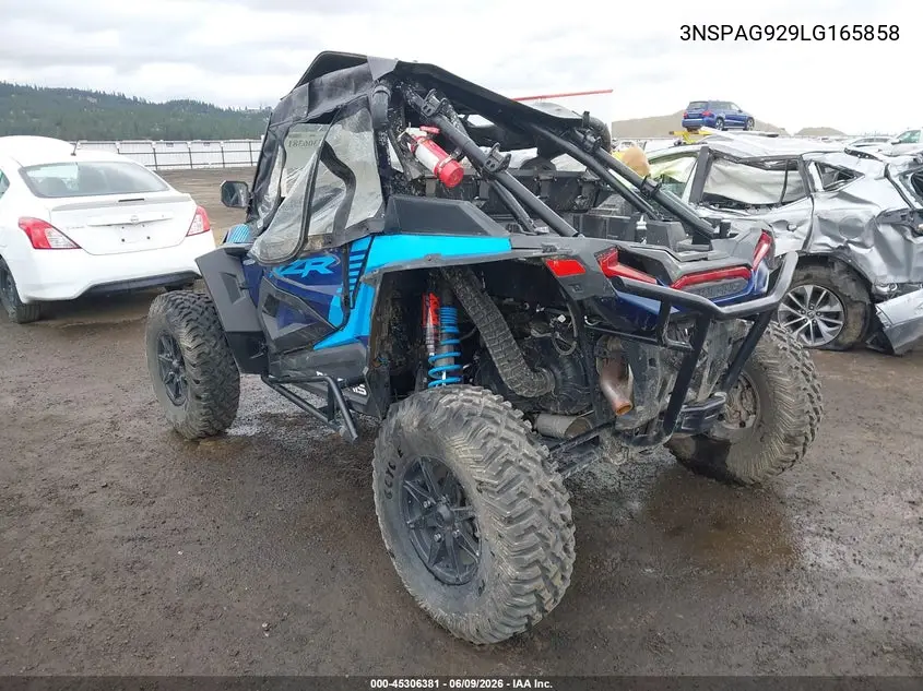 2020 Polaris Rzr Xp Turbo S Velocity VIN: 3NSPAG929LG165858 Lot: 45306381