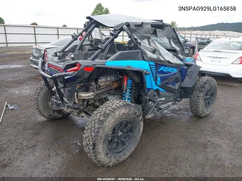 2020 Polaris Rzr Xp Turbo S Velocity VIN: 3NSPAG929LG165858 Lot: 45306381