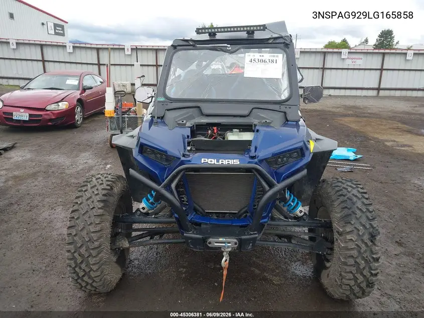 2020 Polaris Rzr Xp Turbo S Velocity VIN: 3NSPAG929LG165858 Lot: 45306381